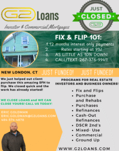 starting at 10% down fix and flip interest only new investors OK